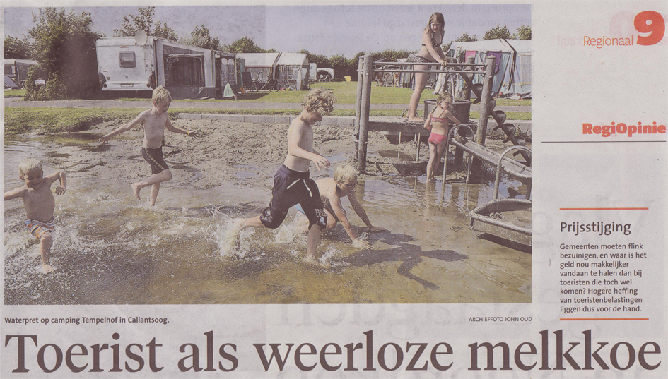 Toerist als weerloze melkkoe