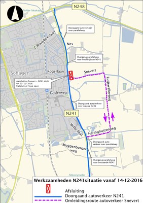 Omleidingskaart N241 afsluiting Snevert per 14 december 2016_KL_def
