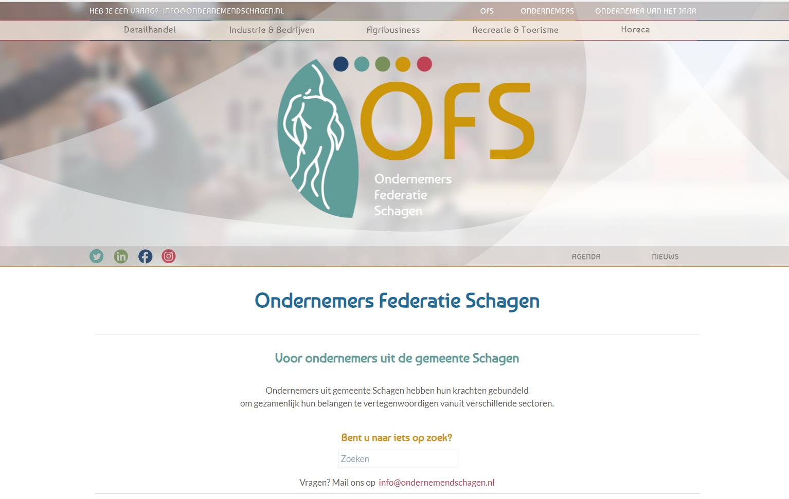 Een nieuwe website voor de Ondernemers Federatie Schagen!