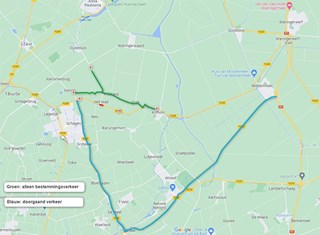 Omleidingsroute werkzaamheden N248_ kruising Kanaalweg-Wadweg