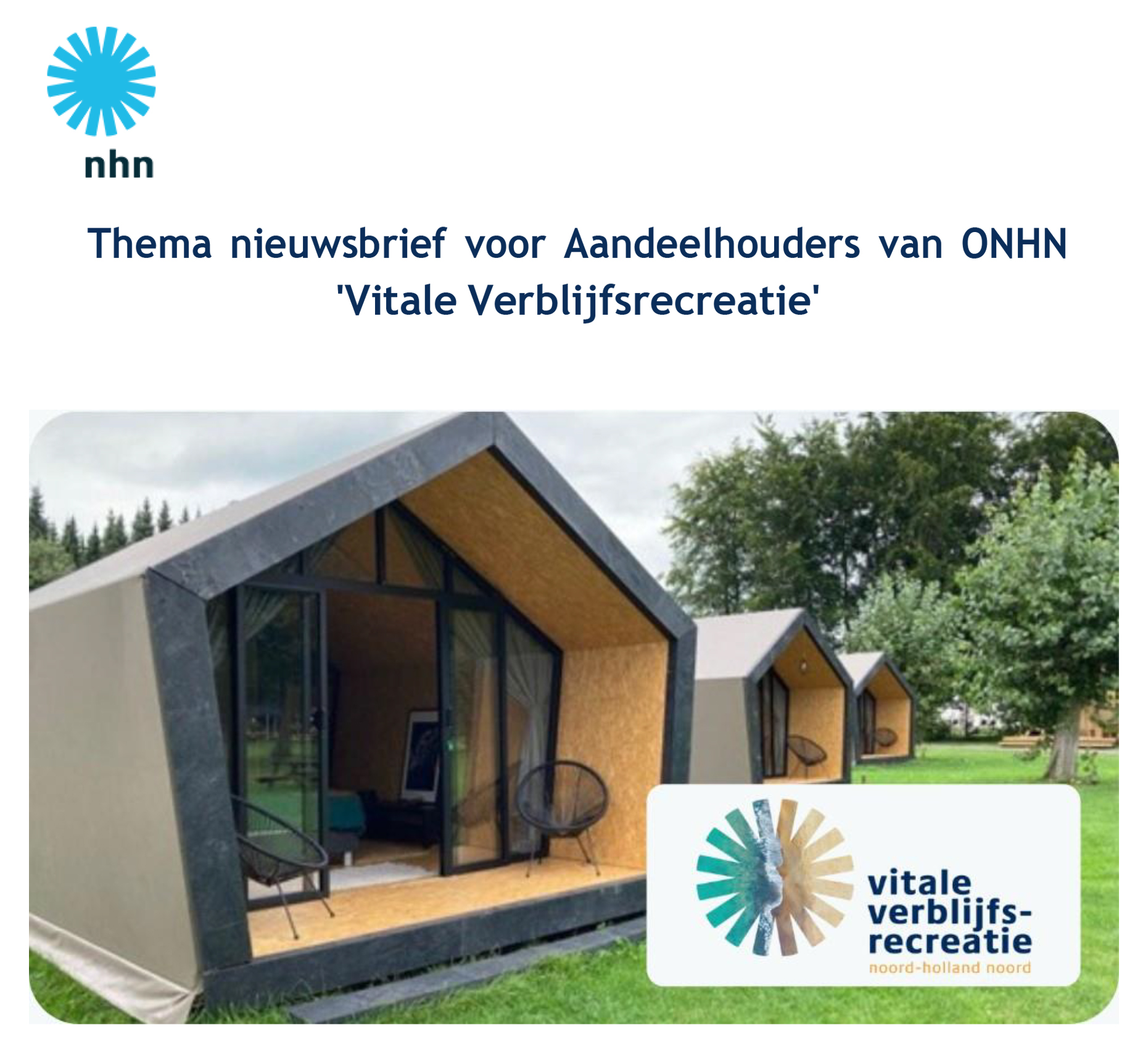 Nieuwsbrief Vitale Verblijfsrecreatie