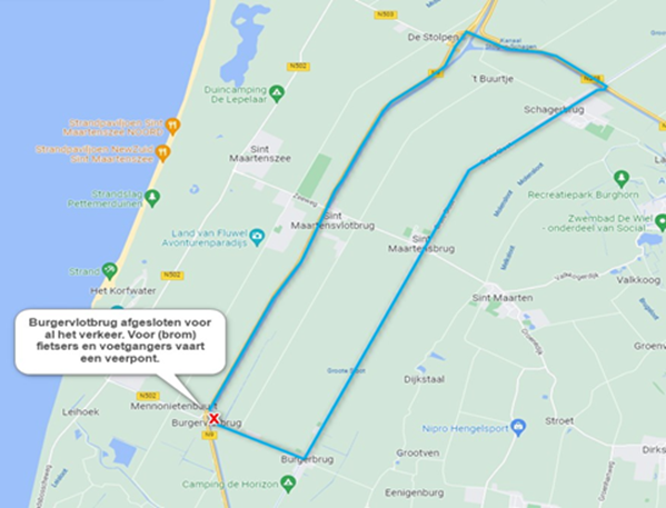 Vervanging slijtlaag Burgervlotbrug van 4 juli t/m 7 juli 2022