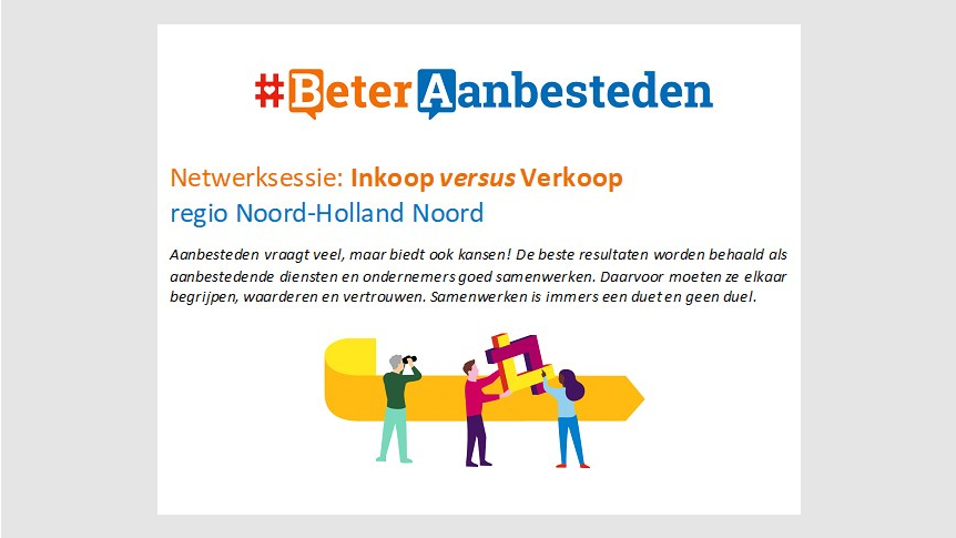 Herinnering netwerksessie: Inkoop versus Verkoop regio Noord-Holland Noord