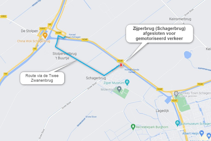 Zijperbrug afsluiting-