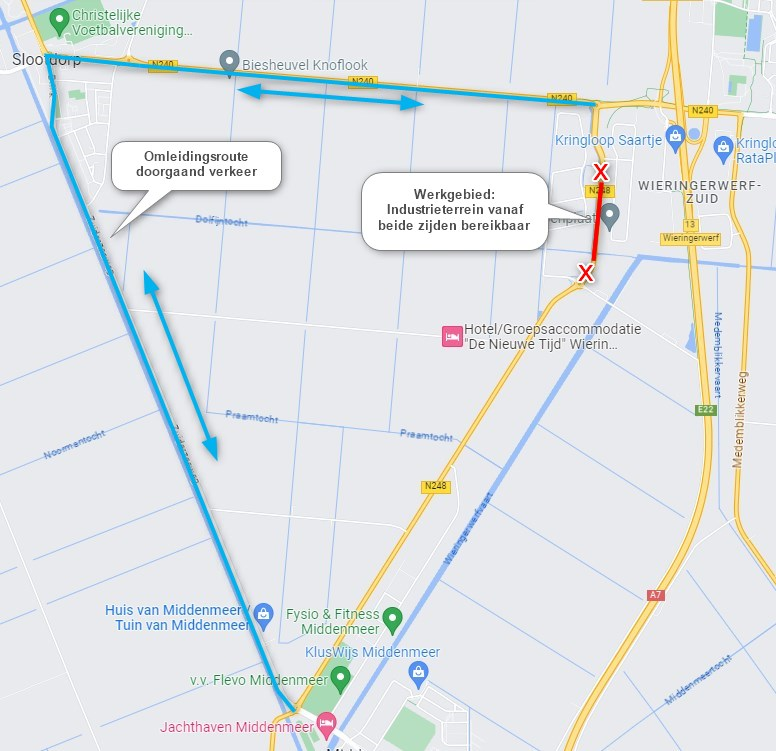 Verwijderen ‘zonken ‘ in de N248/Schagerweg nabij industrieterrein Robbenplaat (Wieringerwerf) – gemeente Hollands Kroon