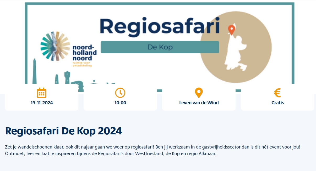 Regiosafari De Kop 19 november - Ben je er (weer) bij!?