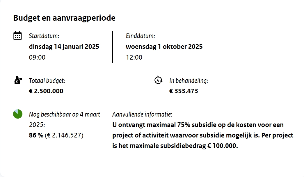 Maakt u al gebruik van de COVER-subsidie?