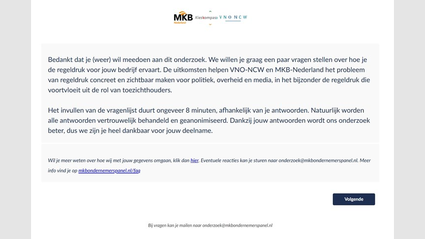 Onderzoek MKB-Nederland: Regeldruk