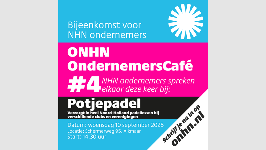 ONHN OndernemersCafé bij Potjepadel, 10 september